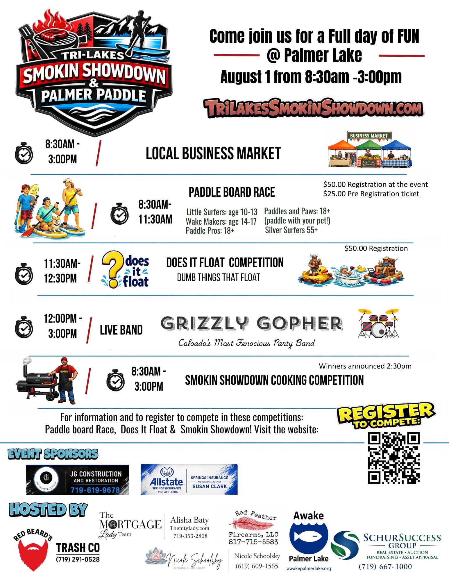 Tri-Lakes Smokin' Showdown & Palmer Paddle flyer